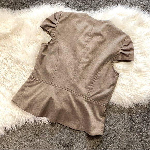 Taupe open-front blazer - Picture 2 of 5